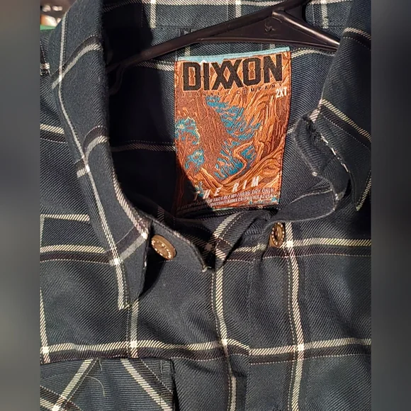 DIXXON The Rim Dark Green Flannel Shirt - Picture 2 of 4